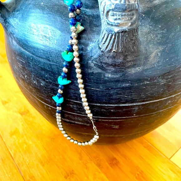 Lapis elephant necklace. - Picture 3 of 4